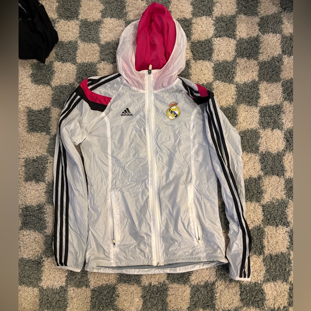 Adidas Real Madrid Jacket with Pink and Black Accent